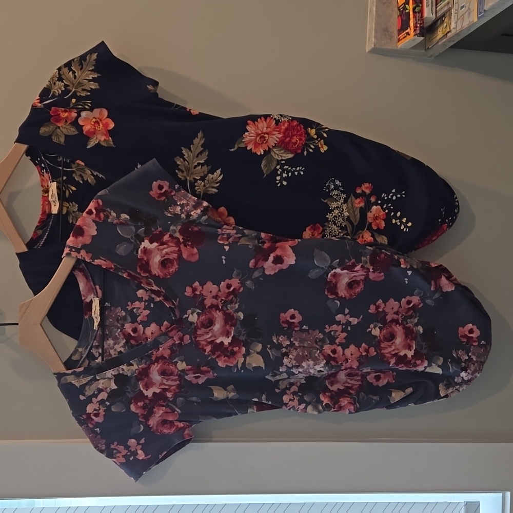 Set of 2: Peppy Maternity V-Neck Knit Tops